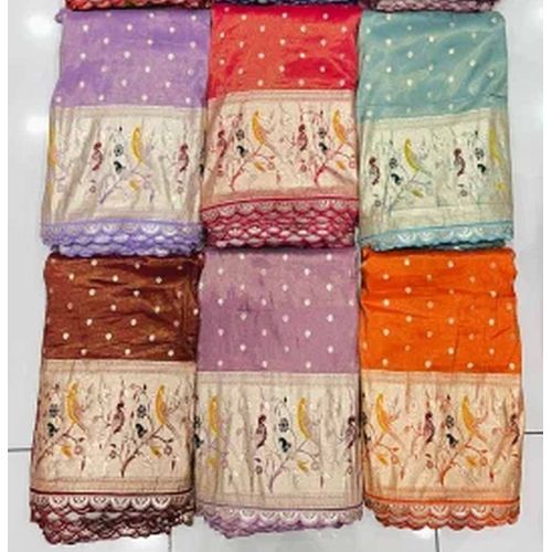 Shimmer Jacquard Paithani Daman Fabric