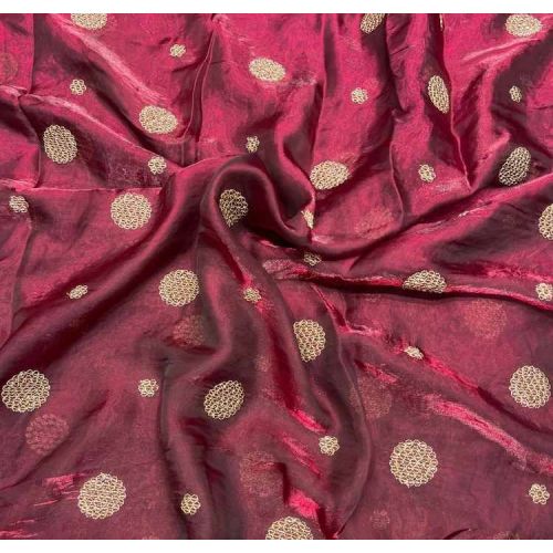 Space Silk Handwork Butti Embroidery Fabric
