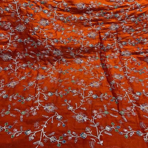 Space Silk Heavy Coding Multi Embroidery Design Fabric