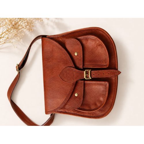 Buckle Leather Handbag
