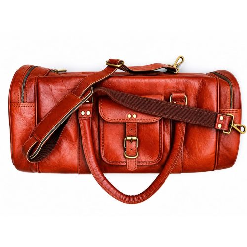 Red Leather Duffle Bags
