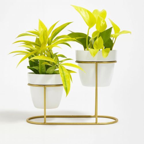 Modern Double Planter Stand
