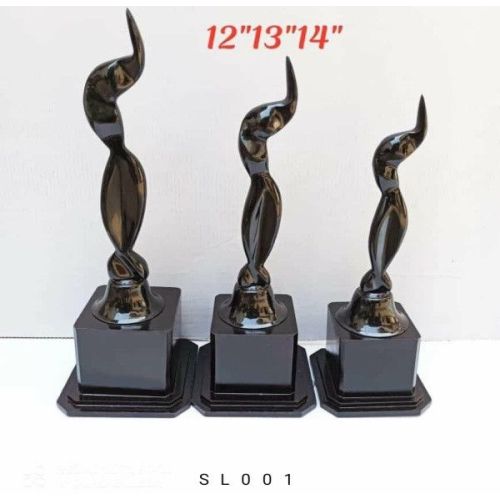 Black Aluminium Lady Figurine Trophy