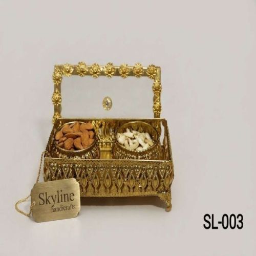 Gold Plated Iron Dry Fruit Jar Set
