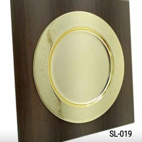 Metal Round Gold Plated Momento Trophy