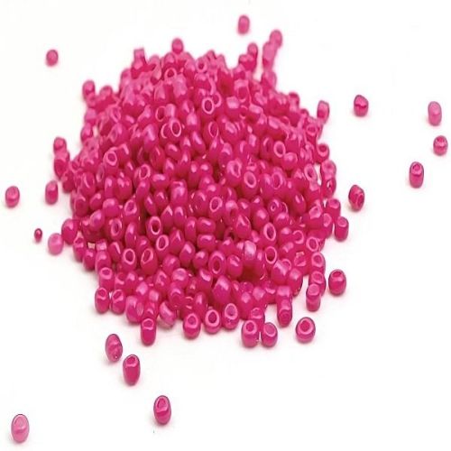 2 Mm Round Pink Glass Beads