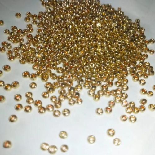 8mm Golden Round Glass Beads