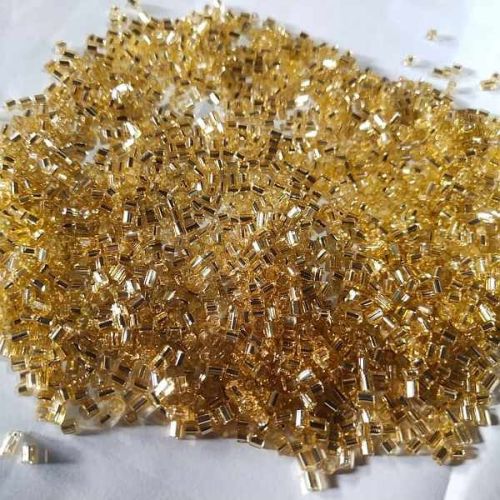 Golden Glass Cut Beads