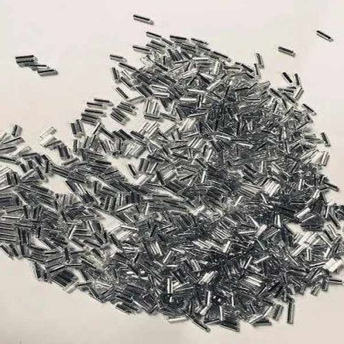 Light Grey Silver Pipe Glass Beads