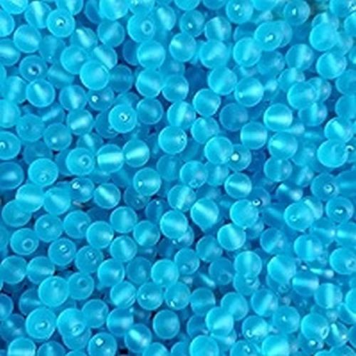 Sky Blue Embroidery Glass Beads