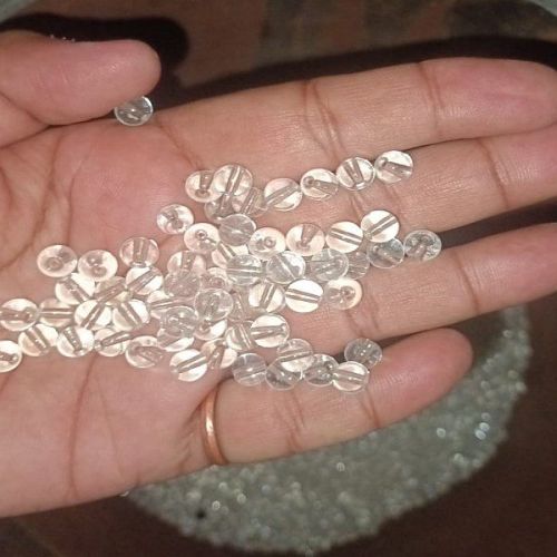 Transparent White Glass Beads for Crafts & Jewelry Making