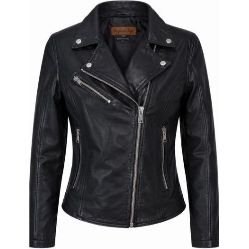 Ladies Black Classic Moto Leather Jacket