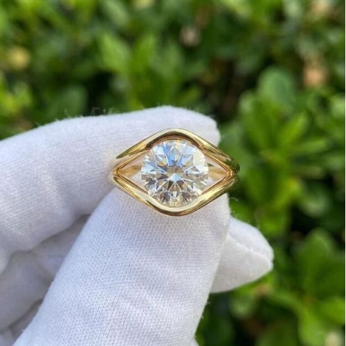 2 CT Round Cut E VVS2/VS1 Lab Grown Diamond Ring