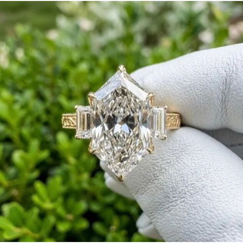 4CT Dutch Marquise Cut Lab Grown  IGI Certified Diamond Ring
