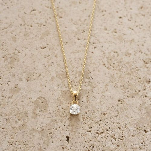 IGI Certified Cushion Cut Lab Grown Diamond Pendant