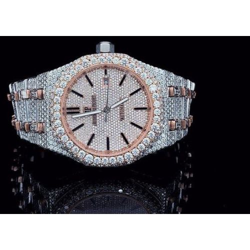 Men Luxury Fully Iced Out VVS Moissanite Watch