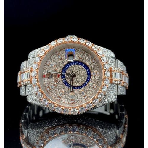 Men Luxury Iced Out Hip Hop Bust Down Watch
