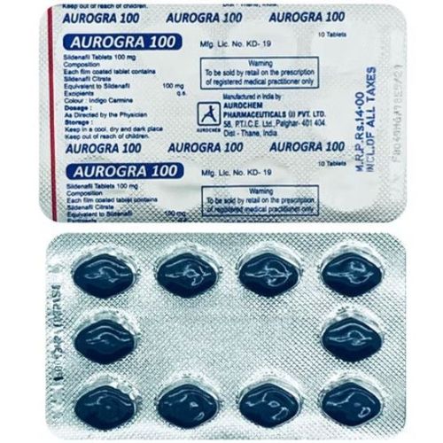 Aurogra 100mg Sildenafil Citrate Tablets