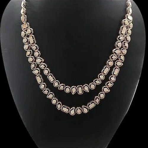 Double Line Diamond Necklace