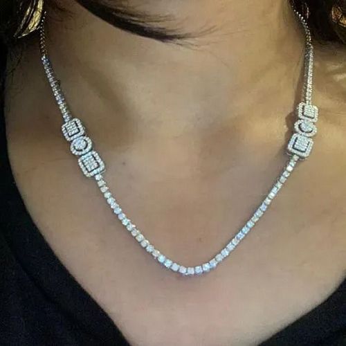 Single Line Diamond Necklace Chain