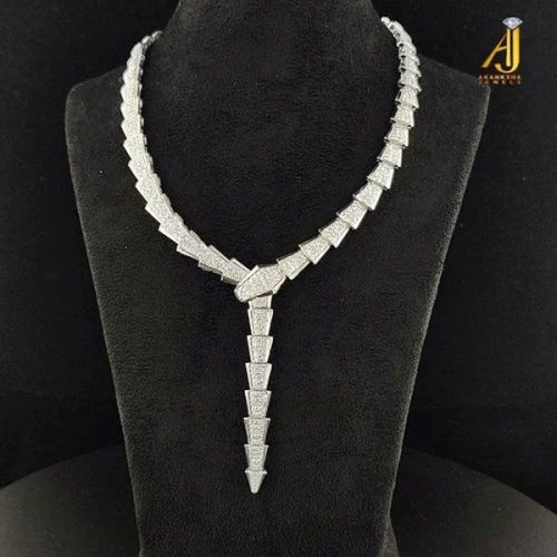 White Gold Serpentine Diamond Necklace