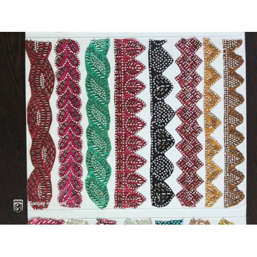 Bead Embroidered Designer Lace