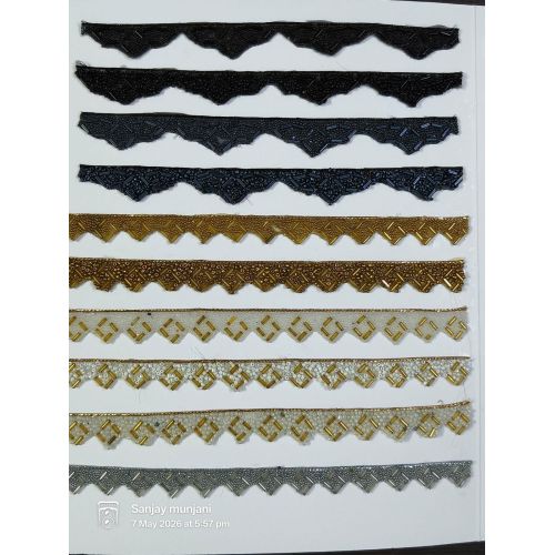 Fan Seed Bead Scalloped Lace