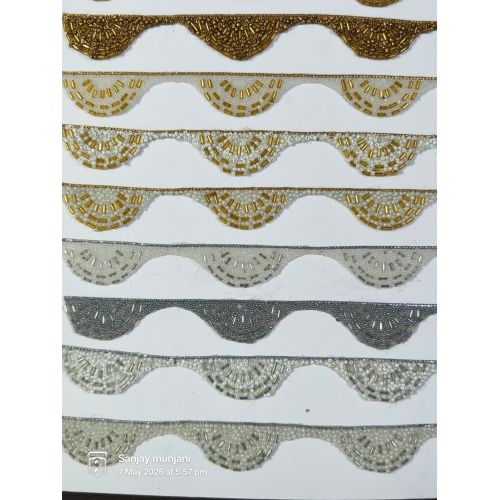 Round Beaded Scalloped Lace