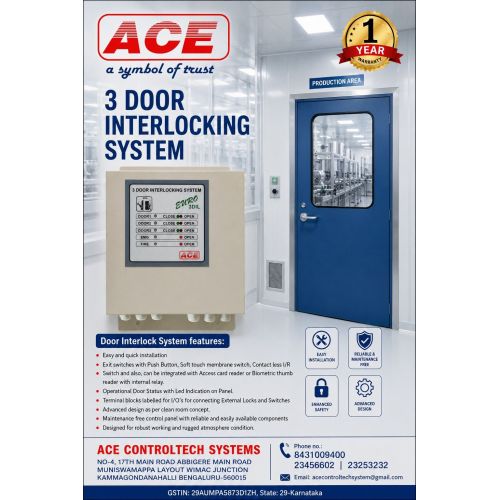 Clean Room 3 Door Interlocking System