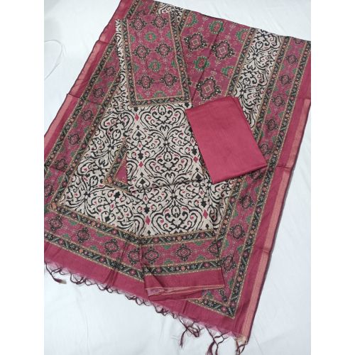 pcm204 Maheshwari Silk Top Bottom Silk Dupatta Set