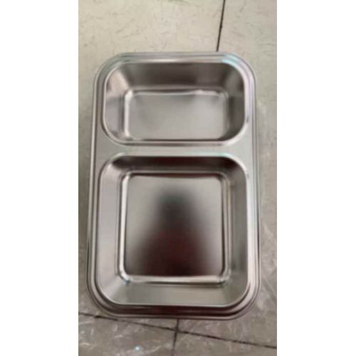 2 Compartment Stainless Steel Lunchbox
