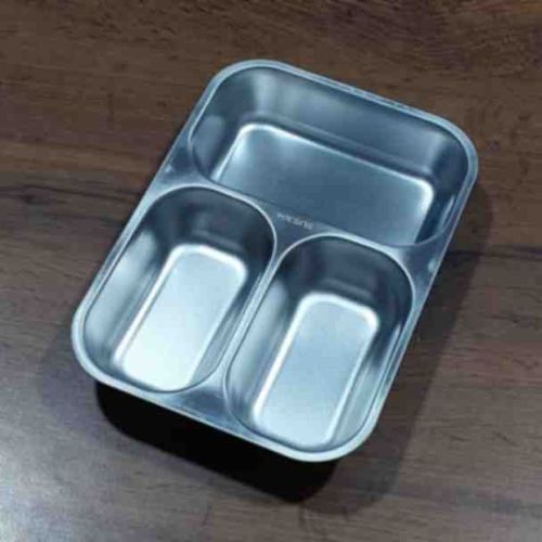 3 Compartment Stainless Steel Lunchbox