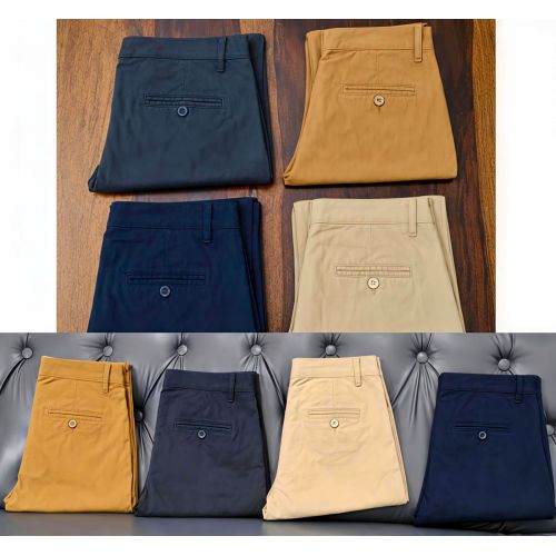 Mens Slim Fit Cotton Chino Trousers