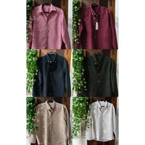 Mens Textured Cotton Shirt