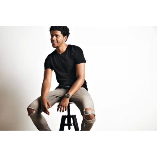 Mens Midnight Black Casual Cotton T-Shirt