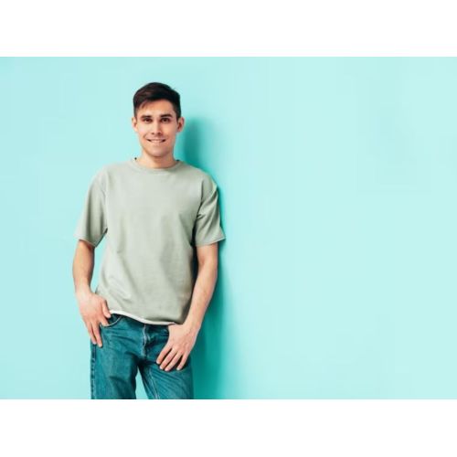 Mens Sage Green Everyday Cotton T-Shirt