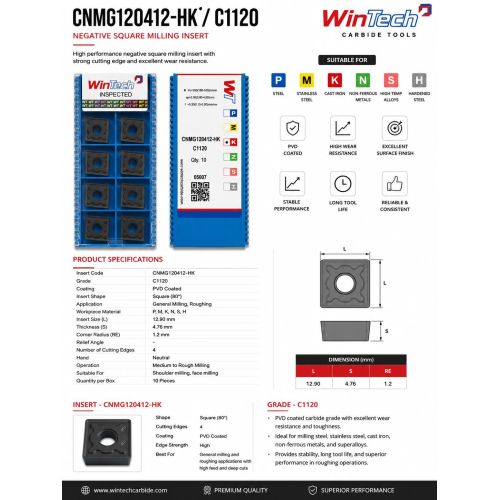 cnmg124012-hk Indexable Turning Insert
