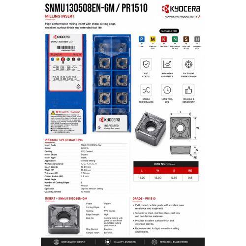 snmu130508-gm Indexable Milling Insert