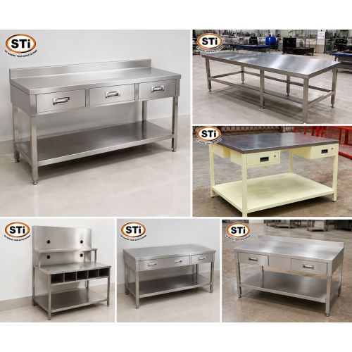 Stainless Steel Glass Table
