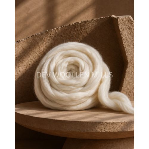 Combed Natural White Alpaca Wool