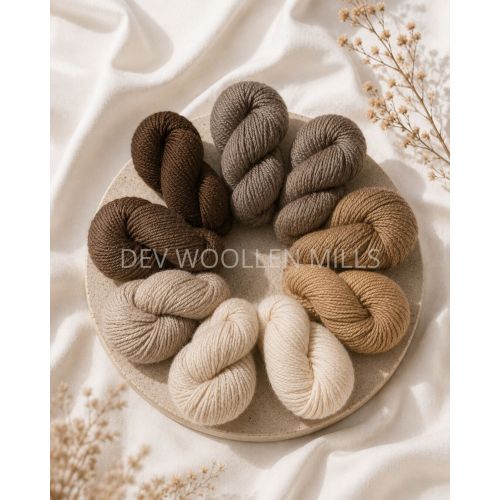 Earth Tone Alpaca Wool Yarn