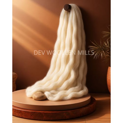 Long Staple White Alpaca Wool