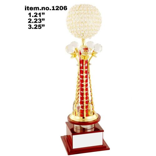 Apex Beaded Sphere Crystal Trophy