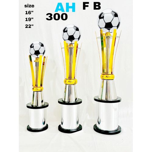 Chrome Pillar Tournament Football Trophy