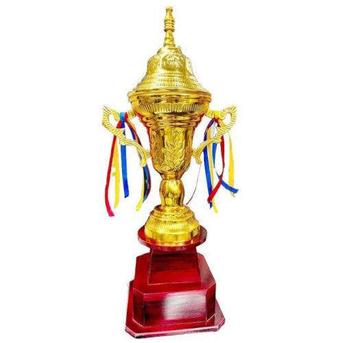 Scroll Handle Gold Plated Trophy