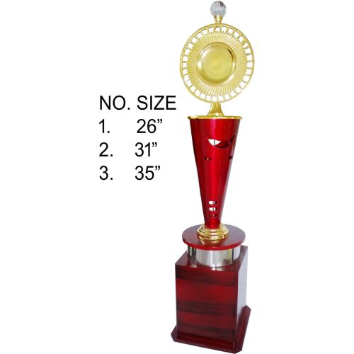 Sunburst Cherry Brass Trophy
