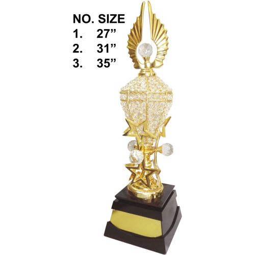 Urn Winged Crystal Trophy