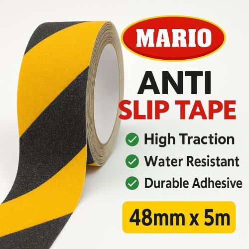 Mario Anti Skid Black &AMP; Yellow Tape