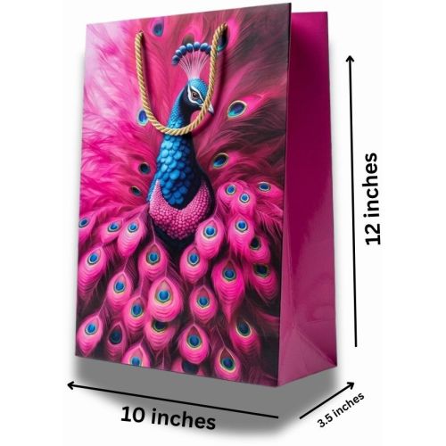 Royal Peacock Bliss Gift Paper Bags