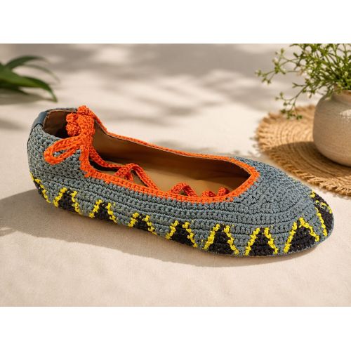 Women Handmade Cotton Crochet Flats